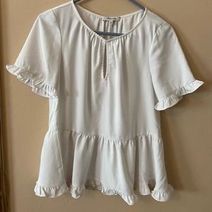 Madewell Xs White Polyester Blouse